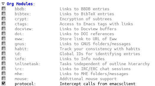 Emacs Customize GroupOrg