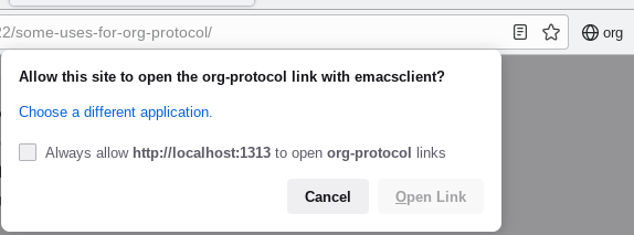 org-protocol Bookmark Button